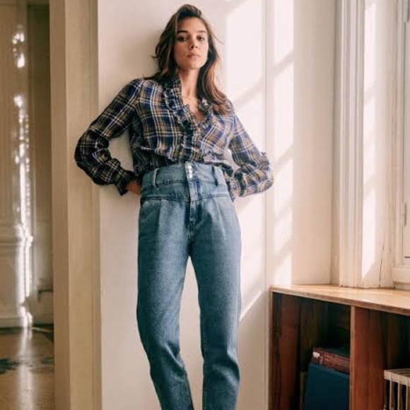 Sezane Sama Denim Trousers NWT (EU 34/US 2) - Picture 7 of 7
